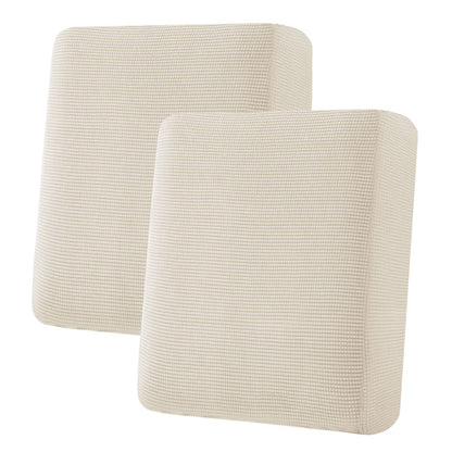 H.VERSAILTEX Super Stretch Individual Seat Cushion Covers Sofa Covers Couch Cushion Cover Slipcover Sets Thick Jacquard Textured Twill Fabric (3 Piece Sofa Cushion Covers, Grey)
