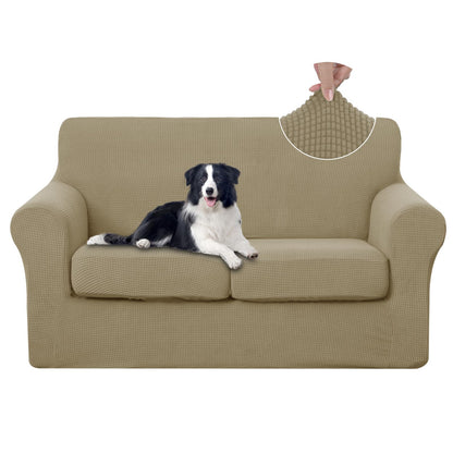 U-NICE HOME 4 Pieces Stretch Couch Cover Sofa Slipcover, Beige