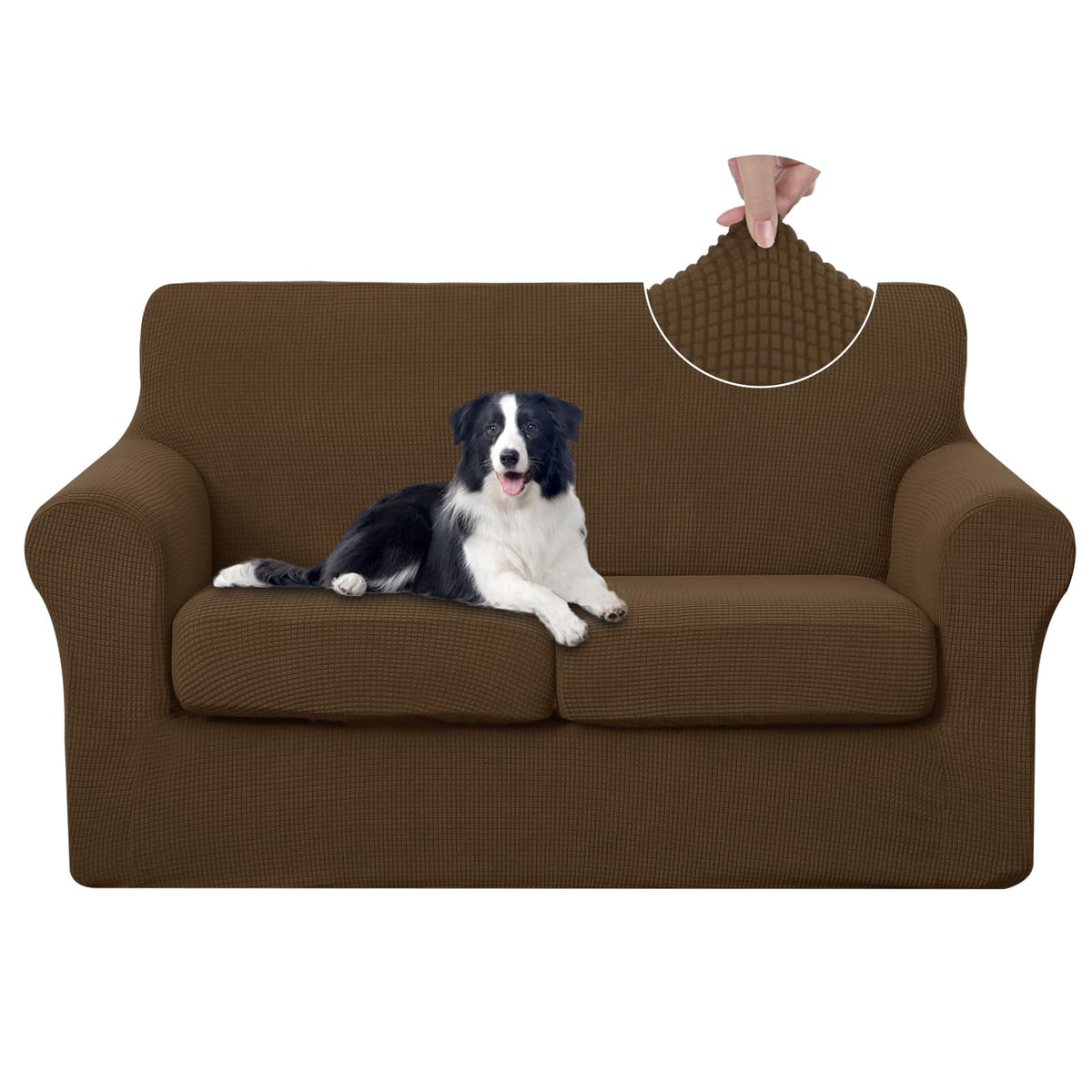 U-NICE HOME 4 Pieces Stretch Couch Cover Sofa Slipcover, Beige