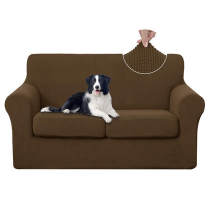 U-NICE HOME 4 Pieces Stretch Couch Cover Sofa Slipcover, Beige