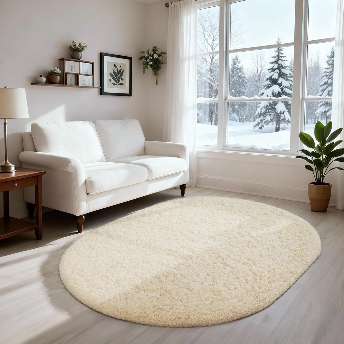 Ophanie Area Rugs for Living Room Bedroom, Washable Non-Slip Fluffy Soft Grey Shag Carpet, Indoor Floor Gray 4x6 Fuzzy Shaggy Living Room Plush Rug for Kids Home Dorm Decor Aesthetic