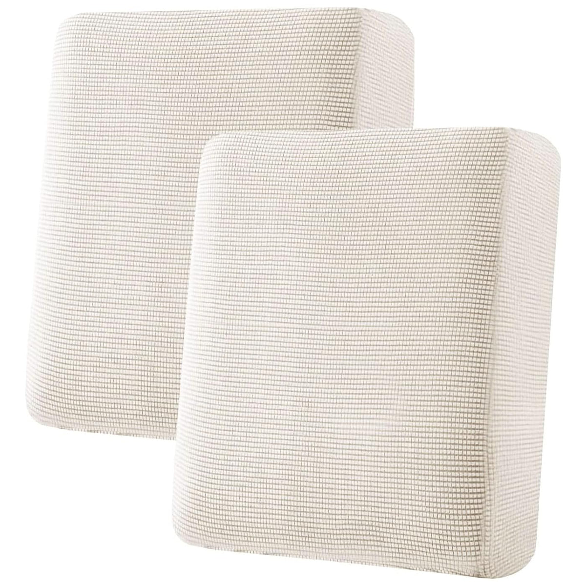 H.VERSAILTEX Super Stretch Individual Seat Cushion Covers - Sofa & Couch Cushion Slipcover Sets - Thick Jacquard Textured Twill Fabric (3 Piece, Island Fossi)