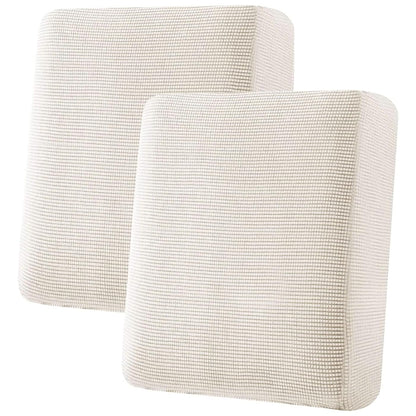 H.VERSAILTEX Super Stretch Individual Seat Cushion Covers Sofa Covers Couch Cushion Cover Slipcover Sets Thick Jacquard Textured Twill Fabric (3 Piece Sofa Cushion Covers, Grey)