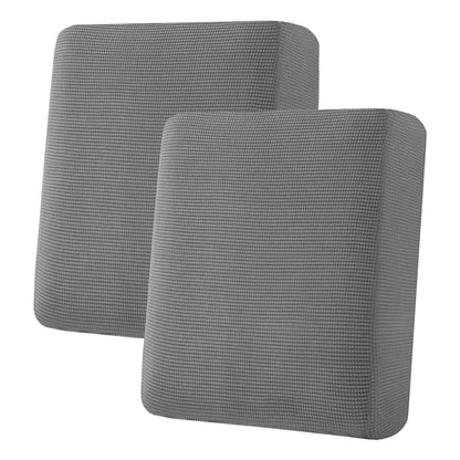 H.VERSAILTEX Super Stretch Individual Seat Cushion Covers Sofa Covers Couch Cushion Cover Slipcover Sets Thick Jacquard Textured Twill Fabric (3 Piece Sofa Cushion Covers, Grey)