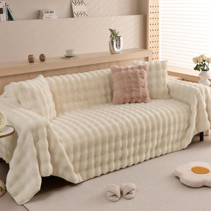 HANDONTIME Green Sofa Cover Vintage Couch Cover for Dogs 91" X150" Couch Cushion Covers with Tassel Herringbone Sofa Cover Boho Sofa Covers for 3 Cushion Couch Chenille Soft Loveseat Sofa Covers