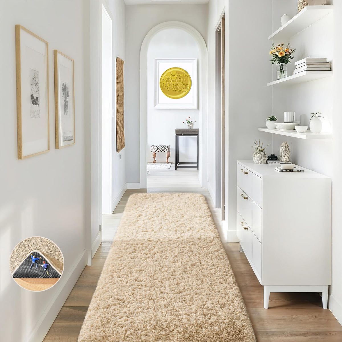 Ophanie Area Rugs 9x12 Living Room, Large Grey Bedroom Carpet, Big Shag Indoor Thick Soft Nursery Rug, Gray Fluffy Carpets for Boy and Girls Room Dorm Home Decor Aesthetic