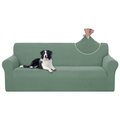 U-NICE HOME Stretch Couch Cover Slipcover for 3 Cushion Sofa, Chocolate