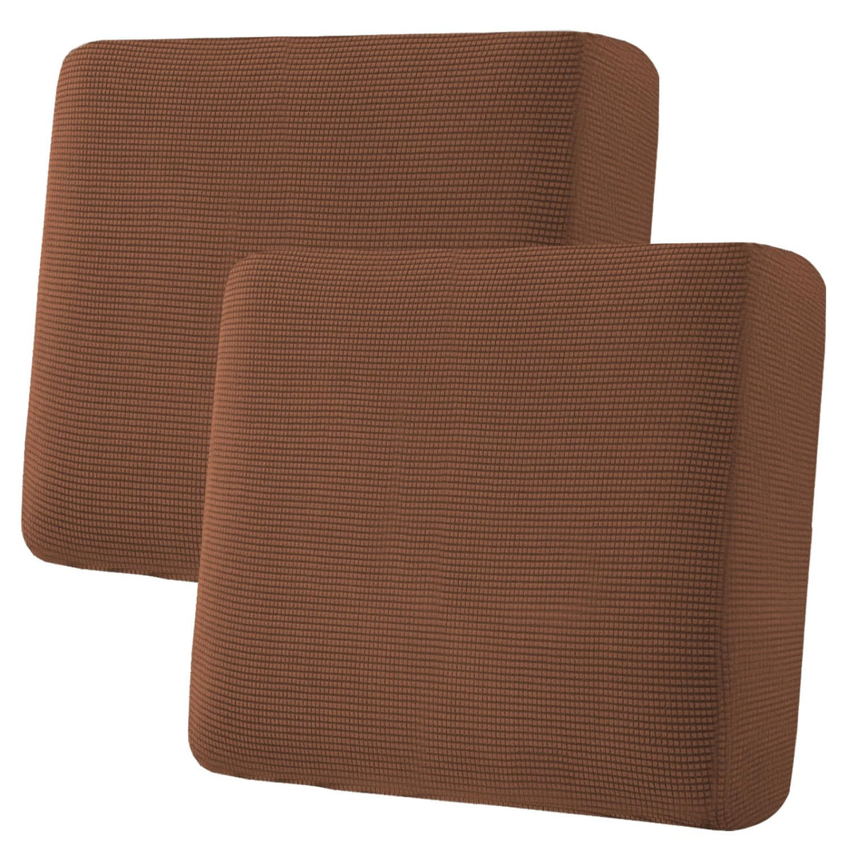 H.VERSAILTEX Super Stretch Individual Seat Cushion Covers - Sofa & Couch Cushion Slipcover Sets - Thick Jacquard Textured Twill Fabric (3 Piece, Island Fossi)