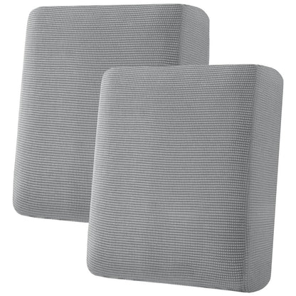 H.VERSAILTEX Super Stretch Individual Seat Cushion Covers Sofa Covers Couch Cushion Cover Slipcover Sets Thick Jacquard Textured Twill Fabric (3 Piece Sofa Cushion Covers, Grey)