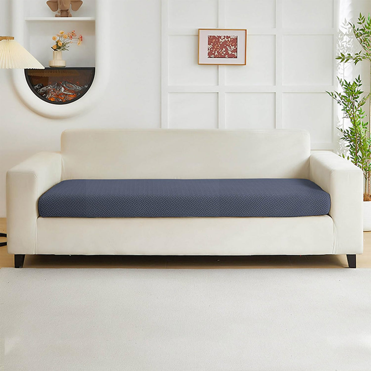 Couch Cushion Covers Sofa Covers Couch Covers for Sofa Pet Friendly Universal Sofa Covers Washable Stretch Slipcovers for Sectional Sofa (Texture Gray,Large Single Seat Cover)