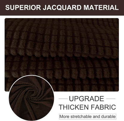 U-NICE HOME Stretch Couch Cover Slipcover for 3 Cushion Sofa, Chocolate