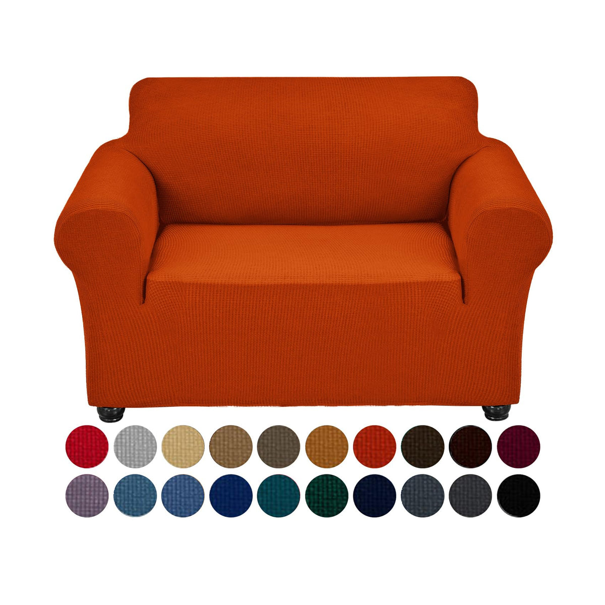 Joccun Stretch Couch Cover Slipcovers, 1-Piece Sofa Covers for 3 Cushion Couch Spandex Jacquard Washable Furniture Protector Cover for Living Room,Kids,Pets(Sofa,Black)
