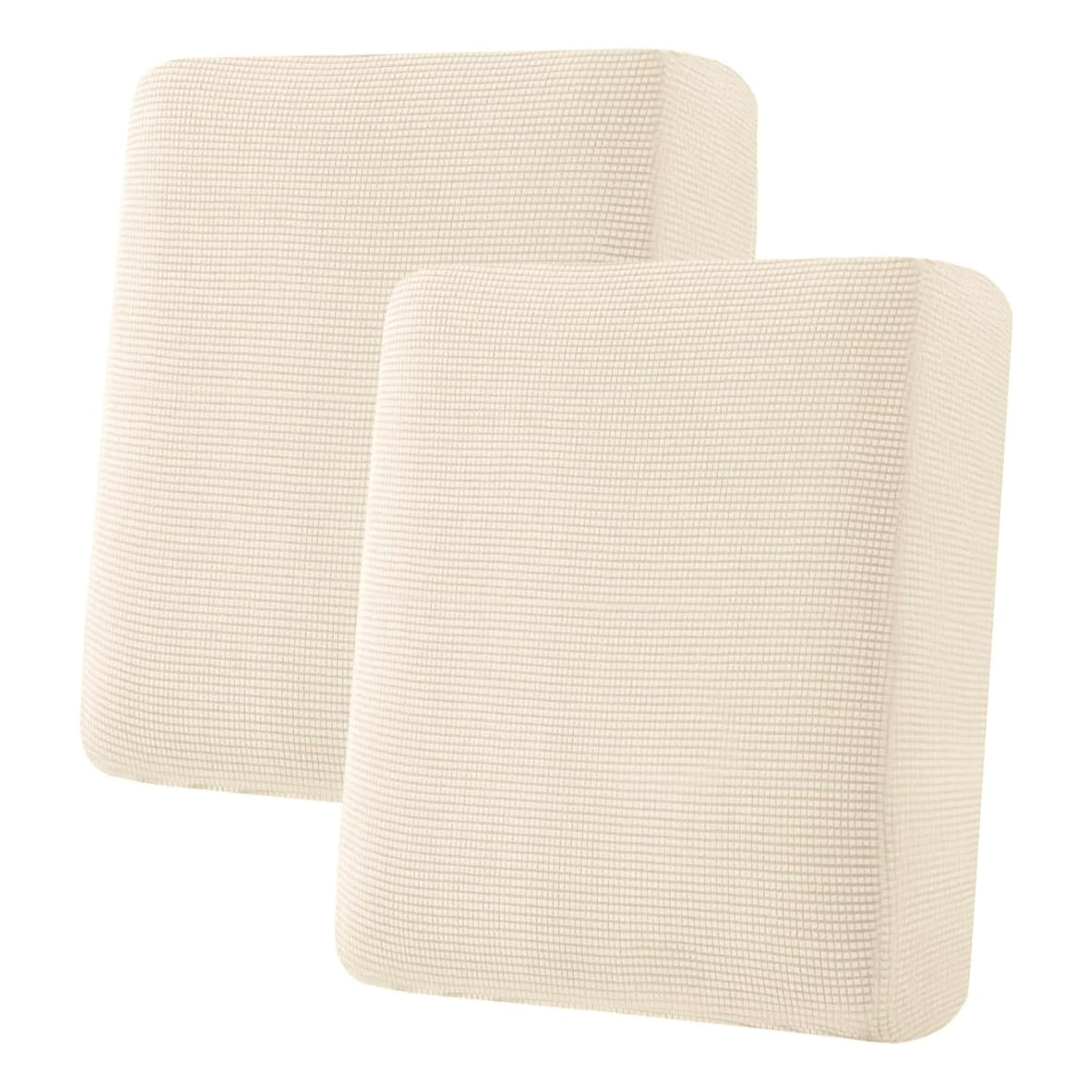 H.VERSAILTEX Super Stretch Individual Seat Cushion Covers - Sofa & Couch Cushion Slipcover Sets - Thick Jacquard Textured Twill Fabric (3 Piece, Island Fossi)