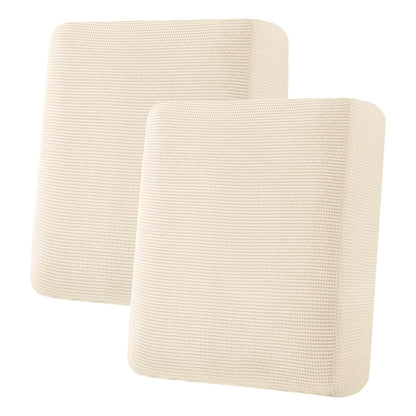 H.VERSAILTEX Super Stretch Individual Seat Cushion Covers - Sofa & Couch Cushion Slipcover Sets - Thick Jacquard Textured Twill Fabric (3 Piece, Island Fossi)