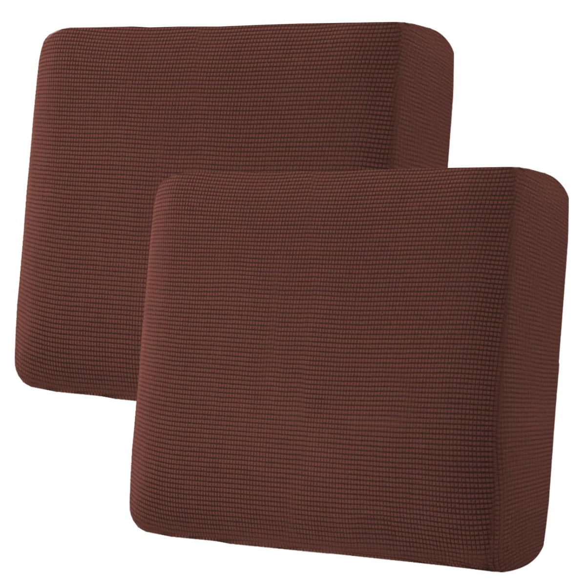 H.VERSAILTEX Super Stretch Individual Seat Cushion Covers - Sofa & Couch Cushion Slipcover Sets - Thick Jacquard Textured Twill Fabric (3 Piece, Island Fossi)