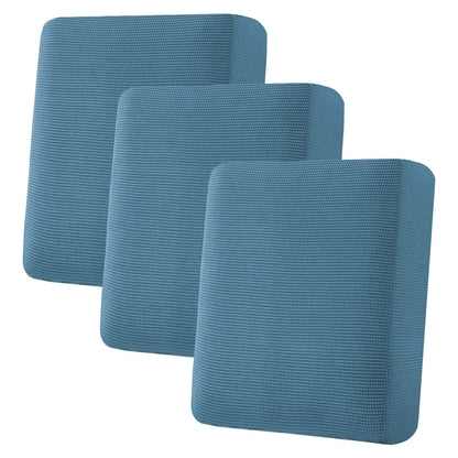 H.VERSAILTEX Super Stretch Individual Seat Cushion Covers - Sofa & Couch Cushion Slipcover Sets - Thick Jacquard Textured Twill Fabric (3 Piece, Island Fossi)