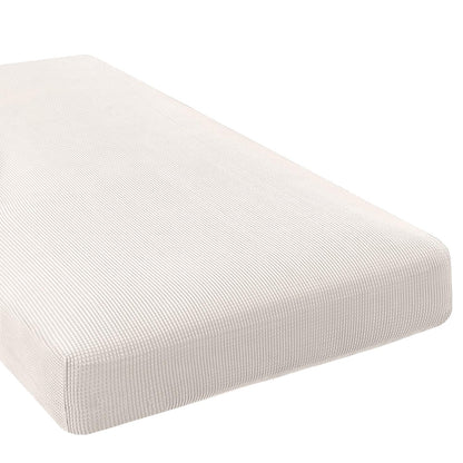 H.VERSAILTEX Super Stretch Individual Seat Cushion Covers - Sofa & Couch Cushion Slipcover Sets - Thick Jacquard Textured Twill Fabric (3 Piece, Island Fossi)