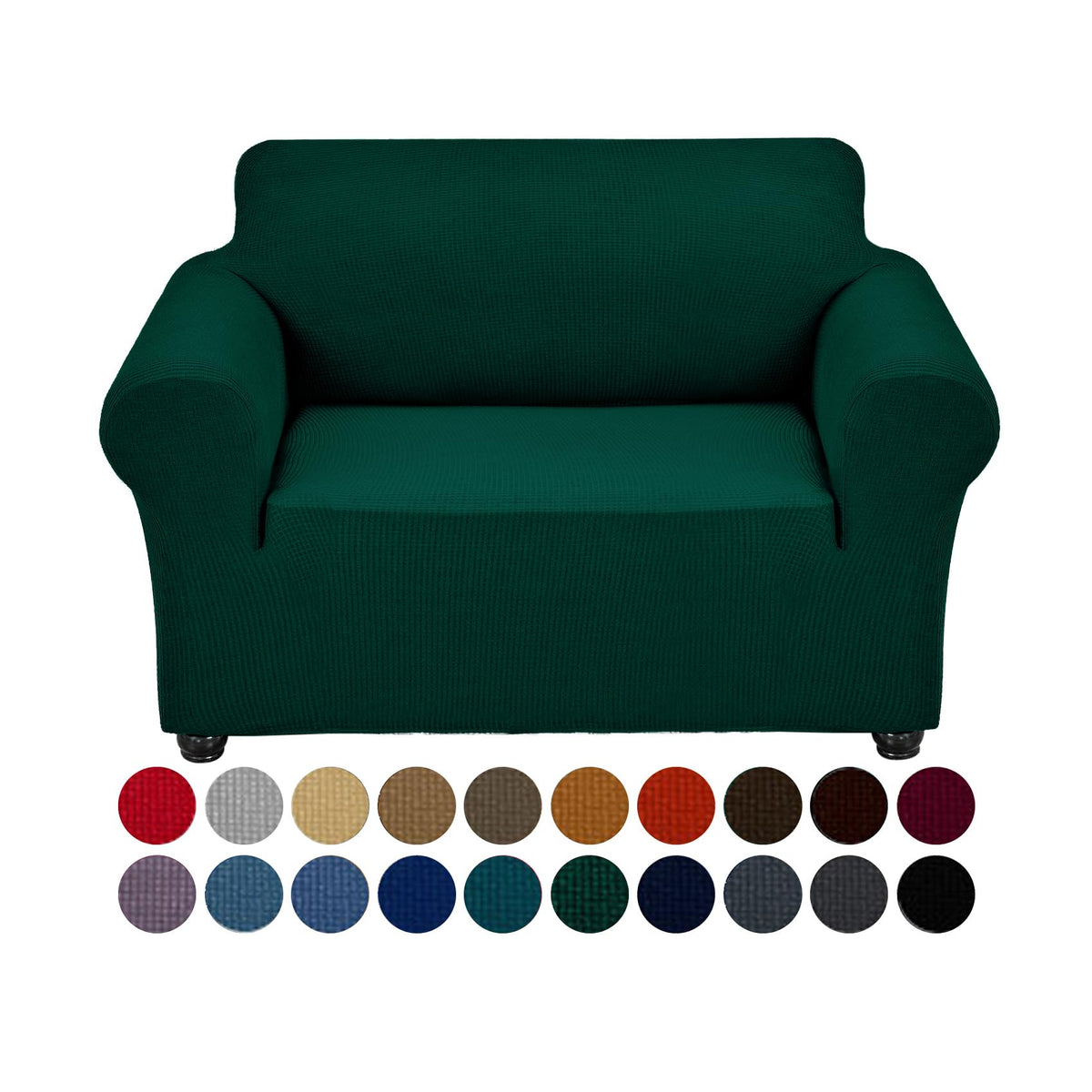 Joccun Stretch Couch Cover Slipcovers, 1-Piece Sofa Covers for 3 Cushion Couch Spandex Jacquard Washable Furniture Protector Cover for Living Room,Kids,Pets(Sofa,Black)