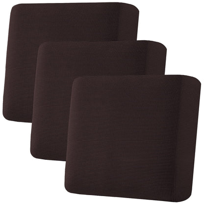 H.VERSAILTEX Super Stretch Individual Seat Cushion Covers - Sofa & Couch Cushion Slipcover Sets - Thick Jacquard Textured Twill Fabric (3 Piece, Island Fossi)