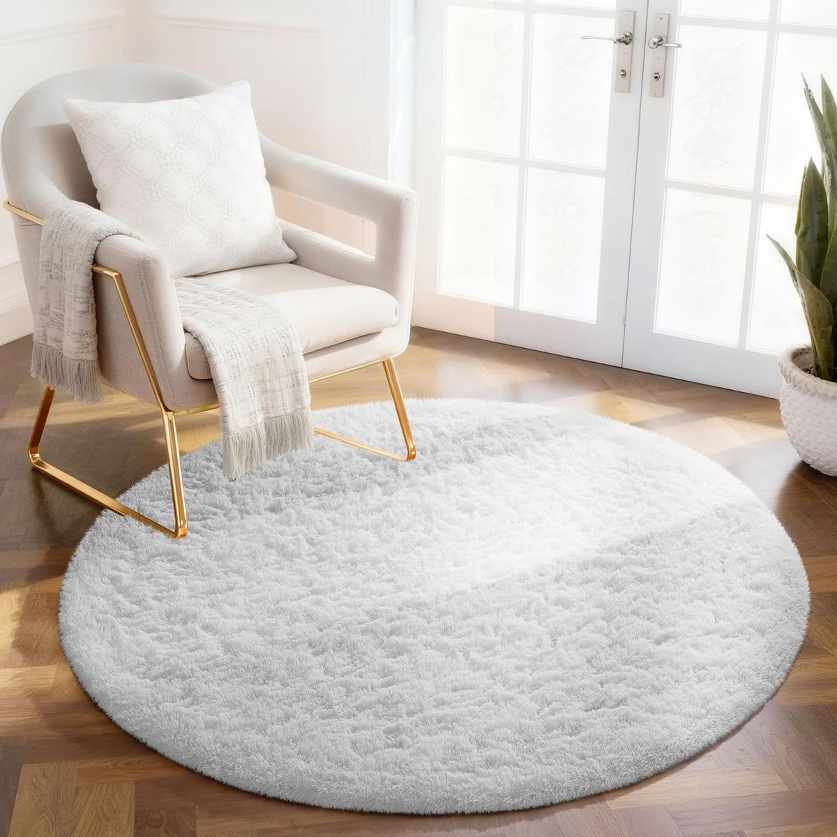 Ophanie Area Rugs 9x12 Living Room, Large Grey Bedroom Carpet, Big Shag Indoor Thick Soft Nursery Rug, Gray Fluffy Carpets for Boy and Girls Room Dorm Home Decor Aesthetic