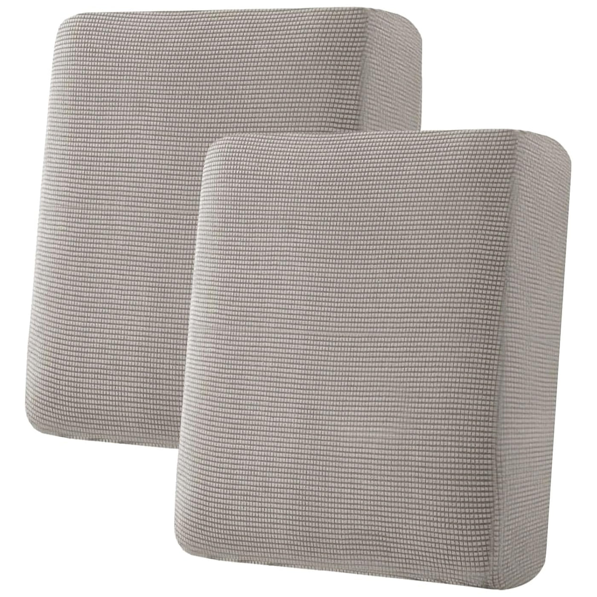 H.VERSAILTEX Super Stretch Individual Seat Cushion Covers - Sofa & Couch Cushion Slipcover Sets - Thick Jacquard Textured Twill Fabric (3 Piece, Island Fossi)