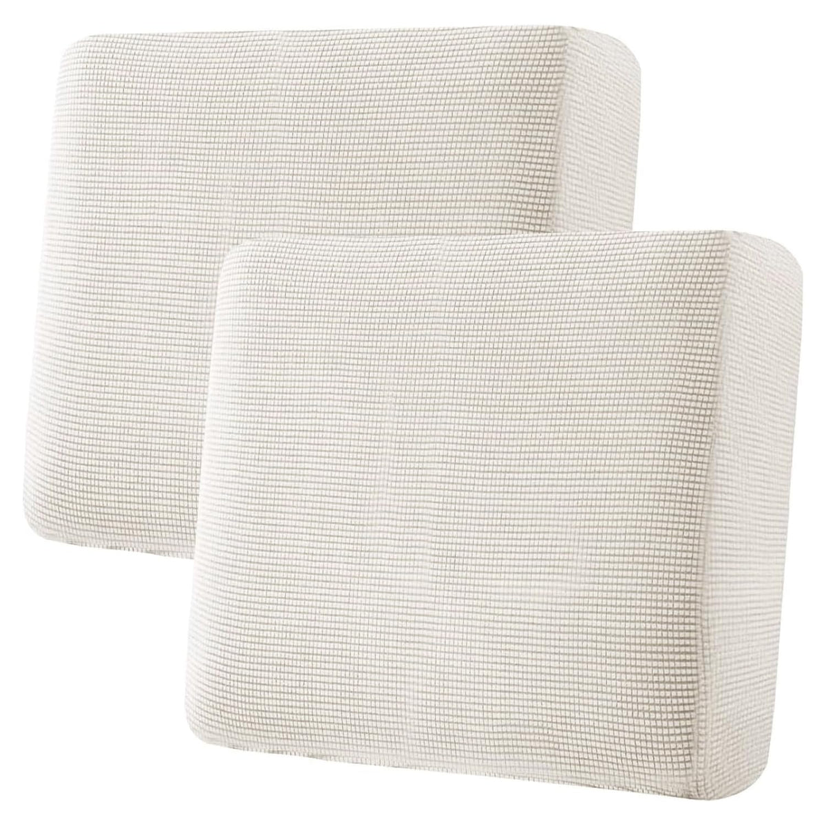H.VERSAILTEX Super Stretch Individual Seat Cushion Covers Sofa Covers Couch Cushion Cover Slipcover Sets Thick Jacquard Textured Twill Fabric (3 Piece Sofa Cushion Covers, Grey)