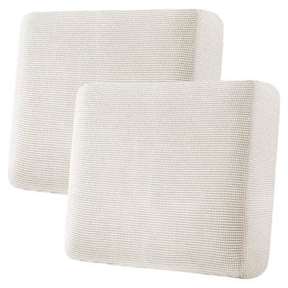 H.VERSAILTEX Super Stretch Individual Seat Cushion Covers Sofa Covers Couch Cushion Cover Slipcover Sets Thick Jacquard Textured Twill Fabric (3 Piece Sofa Cushion Covers, Grey)