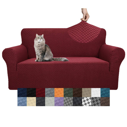 YEMYHOM Couch Cover Latest Jacquard Design High Stretch Sofa Covers for 3 Cushion Couch, Pet Dog Cat Proof Slipcover Non Slip Magic Elastic Furniture Protector (Sofa, Light Gray)