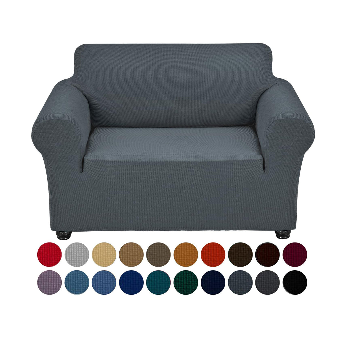 Joccun Stretch Couch Cover Slipcovers, 1-Piece Sofa Covers for 3 Cushion Couch Spandex Jacquard Washable Furniture Protector Cover for Living Room,Kids,Pets(Sofa,Black)