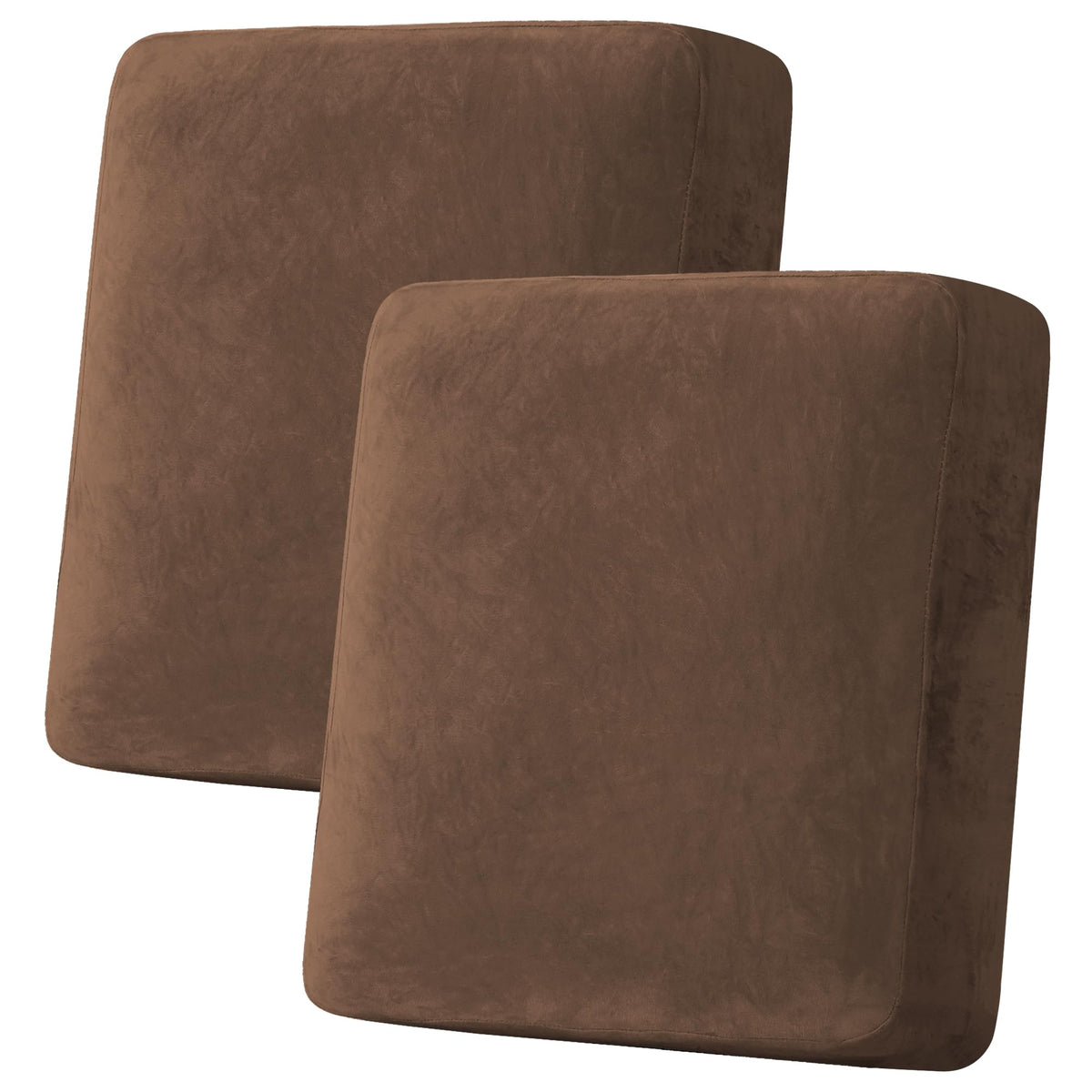 H.VERSAILTEX Velvet Stretch Couch Cushion Cover Plush Cushion Slipcover for Chair Loveseat Sofa Cushion Furniture Protector Seat Cushion Sofa Cover (3 Piece Sofa Cushion Covers, Ivory)