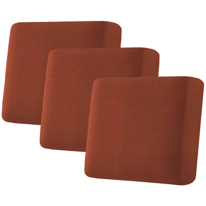 H.VERSAILTEX Super Stretch Individual Seat Cushion Covers Sofa Covers Couch Cushion Cover Slipcover Sets Thick Jacquard Textured Twill Fabric (3 Piece Sofa Cushion Covers, Grey)