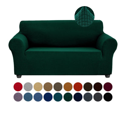 Joccun Stretch Couch Cover Slipcovers, 1-Piece Sofa Covers for 3 Cushion Couch Spandex Jacquard Washable Furniture Protector Cover for Living Room,Kids,Pets(Sofa,Black)