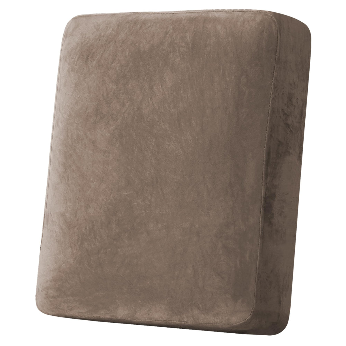 H.VERSAILTEX Velvet Stretch Couch Cushion Cover Plush Cushion Slipcover for Chair Loveseat Sofa Cushion Furniture Protector Seat Cushion Sofa Cover (2 Piece Large Sofa Cushion Covers, Ivory)