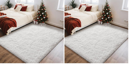 Ophanie Area Rugs 9x12 Living Room, Large Grey Bedroom Carpet, Big Shag Indoor Thick Soft Nursery Rug, Gray Fluffy Carpets for Boy and Girls Room Dorm Home Decor Aesthetic