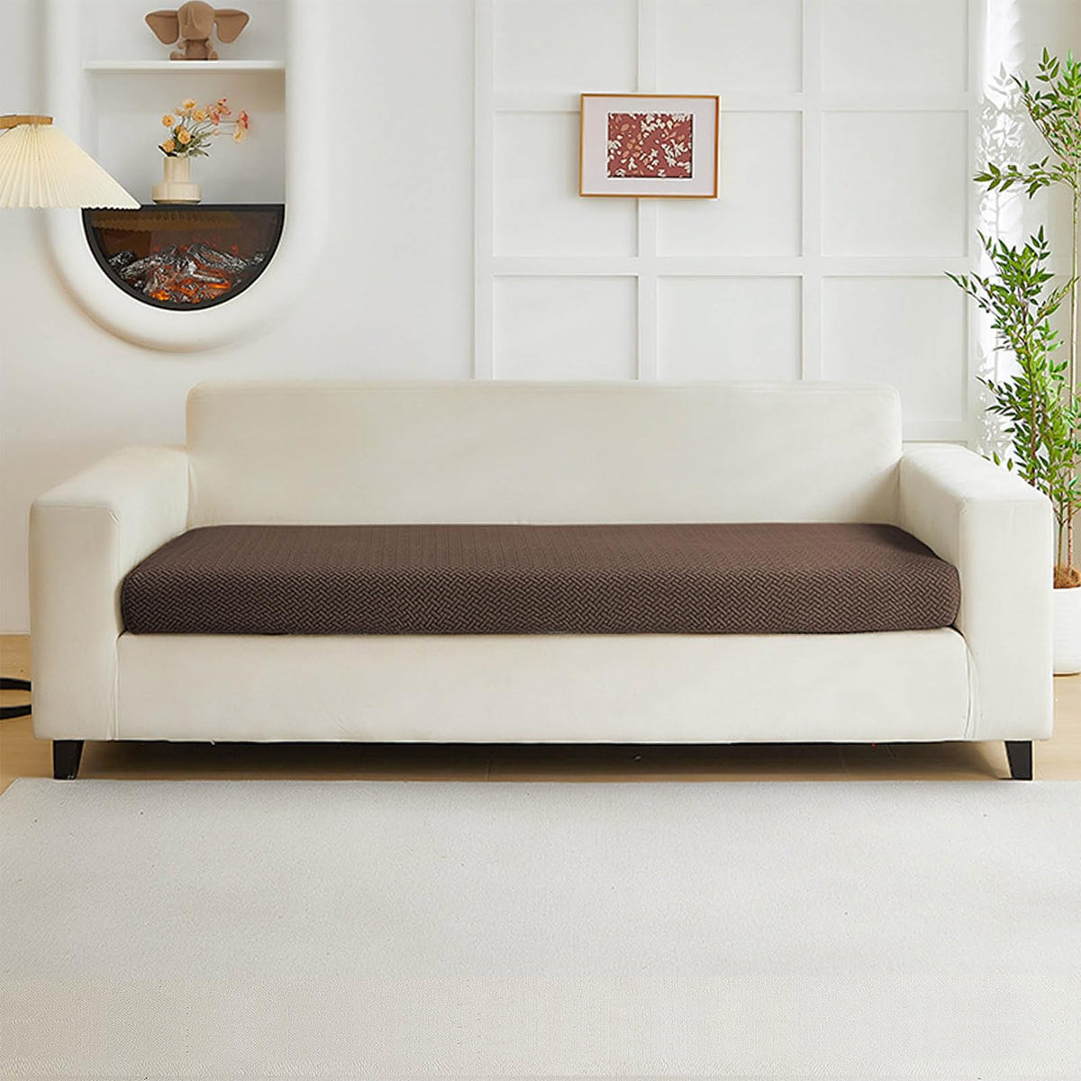 Couch Cushion Covers Sofa Covers Couch Covers for Sofa Pet Friendly Universal Sofa Covers Washable Stretch Slipcovers for Sectional Sofa (Texture Gray,Large Single Seat Cover)