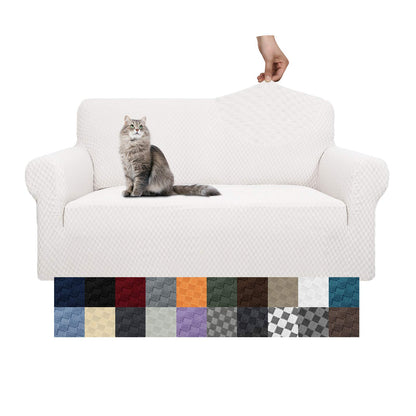 YEMYHOM Couch Cover Latest Jacquard Design High Stretch Sofa Covers for 3 Cushion Couch, Pet Dog Cat Proof Slipcover Non Slip Magic Elastic Furniture Protector (Sofa, Light Gray)