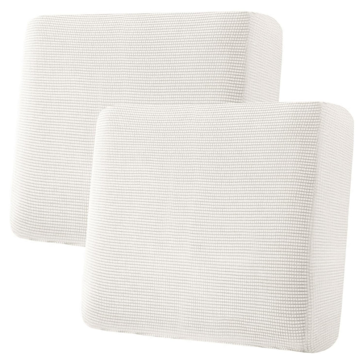H.VERSAILTEX Super Stretch Individual Seat Cushion Covers - Sofa & Couch Cushion Slipcover Sets - Thick Jacquard Textured Twill Fabric (3 Piece, Island Fossi)