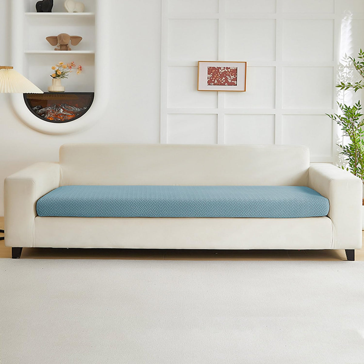 Couch Cushion Covers Sofa Covers Couch Covers for Sofa Pet Friendly Universal Sofa Covers Washable Stretch Slipcovers for Sectional Sofa (Texture Gray,Large Single Seat Cover)
