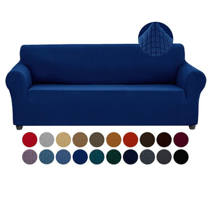 Joccun Stretch Couch Cover Slipcovers, 1-Piece Sofa Covers for 3 Cushion Couch Spandex Jacquard Washable Furniture Protector Cover for Living Room,Kids,Pets(Sofa,Black)