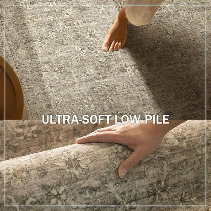 Area Rugs 9x12 Living Room: Washable Bedroom Rug Non Slip Large Boho Carpet