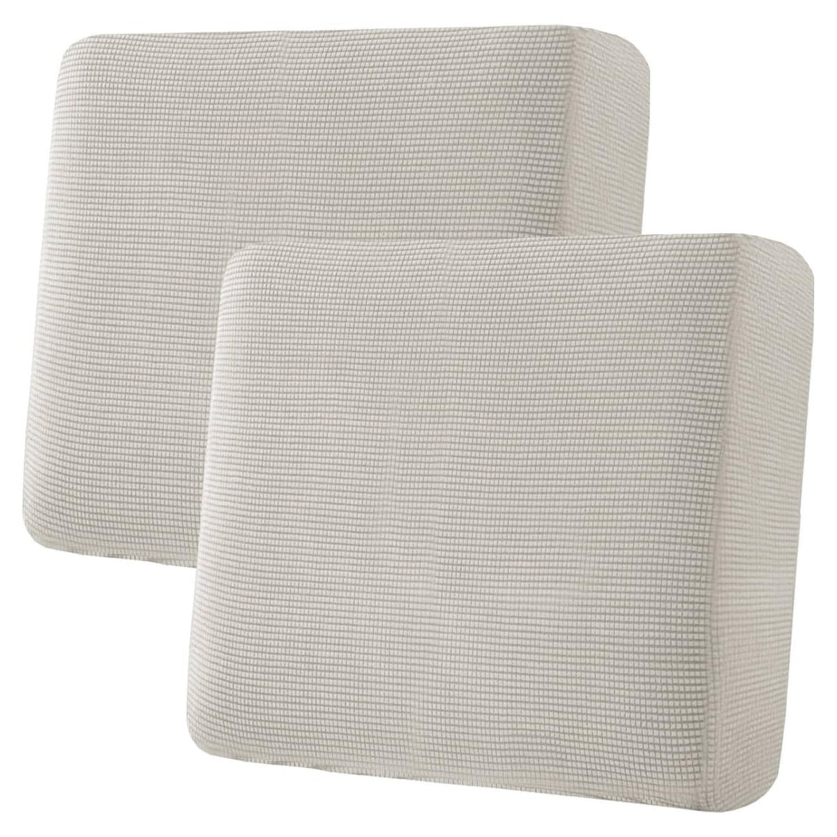 H.VERSAILTEX Super Stretch Individual Seat Cushion Covers Sofa Covers Couch Cushion Cover Slipcover Sets Thick Jacquard Textured Twill Fabric (3 Piece Sofa Cushion Covers, Grey)