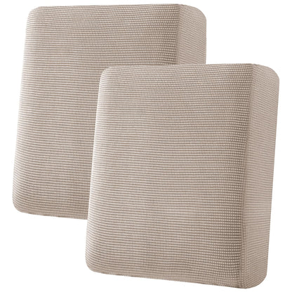 H.VERSAILTEX Super Stretch Individual Seat Cushion Covers - Sofa & Couch Cushion Slipcover Sets - Thick Jacquard Textured Twill Fabric (3 Piece, Island Fossi)