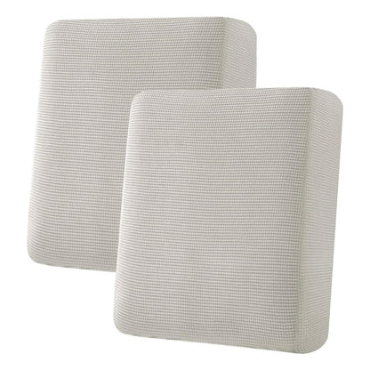 H.VERSAILTEX Super Stretch Individual Seat Cushion Covers - Sofa & Couch Cushion Slipcover Sets - Thick Jacquard Textured Twill Fabric (3 Piece, Island Fossi)