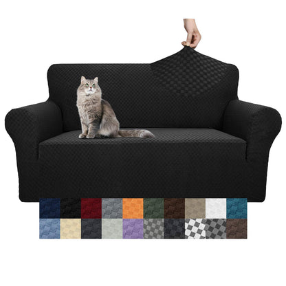 YEMYHOM Couch Cover Latest Jacquard Design High Stretch Sofa Covers for 3 Cushion Couch, Pet Dog Cat Proof Slipcover Non Slip Magic Elastic Furniture Protector (Sofa, Light Gray)