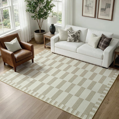 Washable Rugs 8x10 Area Rugs for Living Room,Ultra Soft Faux Wool Retro Carpets,Non Slip Backing,Durable Edge Binding,Stain Resistant,The Large Carpet for Bed Room,Dining Room,Office Decor
