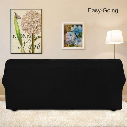 Easy-Going Stretch Couch Covers for Sofa Washable Large Black