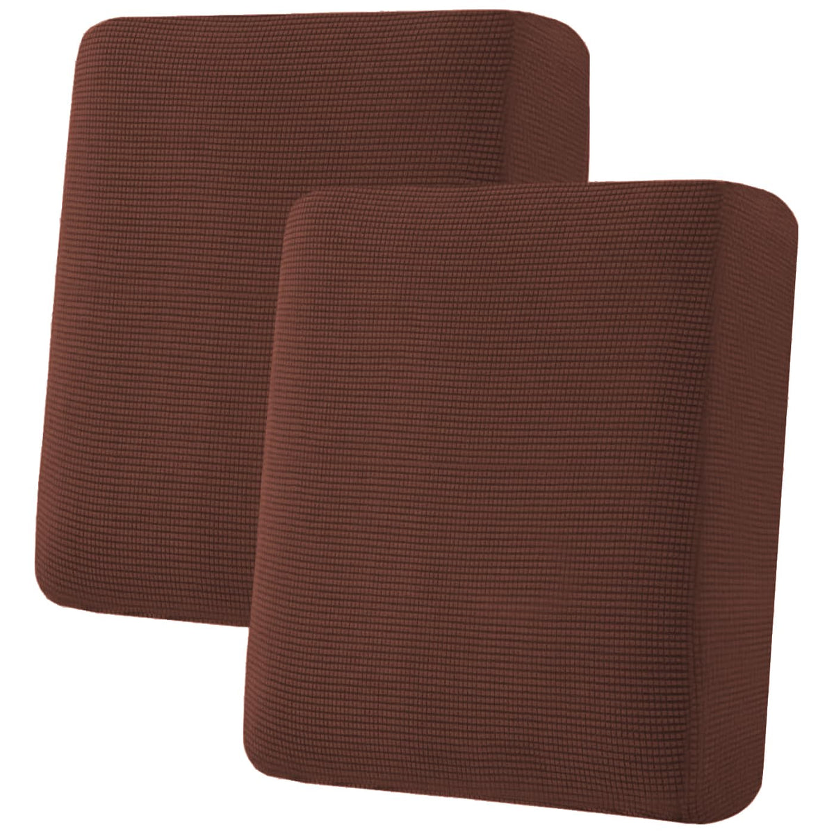H.VERSAILTEX Super Stretch Individual Seat Cushion Covers - Sofa & Couch Cushion Slipcover Sets - Thick Jacquard Textured Twill Fabric (3 Piece, Island Fossi)