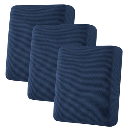 H.VERSAILTEX Super Stretch Individual Seat Cushion Covers - Sofa & Couch Cushion Slipcover Sets - Thick Jacquard Textured Twill Fabric (3 Piece, Island Fossi)