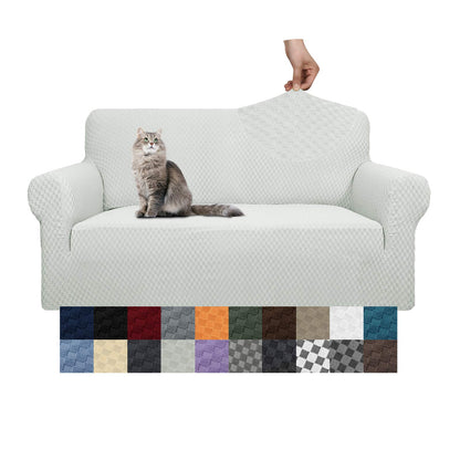YEMYHOM Couch Cover Latest Jacquard Design High Stretch Sofa Covers for 3 Cushion Couch, Pet Dog Cat Proof Slipcover Non Slip Magic Elastic Furniture Protector (Sofa, Light Gray)
