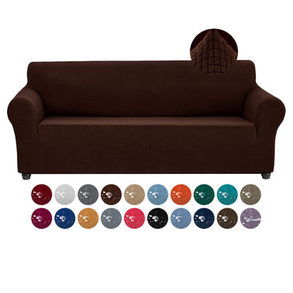 Joccun Stretch Couch Cover Slipcovers, 1-Piece Sofa Covers for 3 Cushion Couch Spandex Jacquard Washable Furniture Protector Cover for Living Room,Kids,Pets(Sofa,Black)